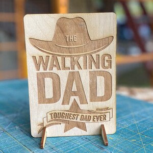wood card, laser engraved card, Father&#39;s Day card, laser engraved Father&#39;s Day card, wood greeting card, wood appreciation card, C112