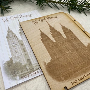 kaarten, Salt Lake Temple kaart, geluk kaart, dankbaarheid kaart, inspiratie kaart, geven dankzij kaart, laser gegraveerde kaarten, PCS024