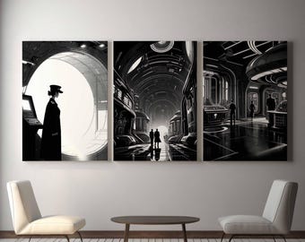 Urban Landscape Art Set: Black and White City Prints (Digital Download) 61