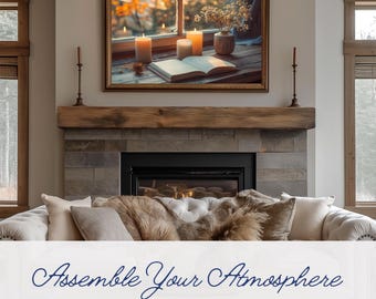 Candlelit Autumn Scene Frame TV Art, Cozy Cottagecore (Digital Download) 369
