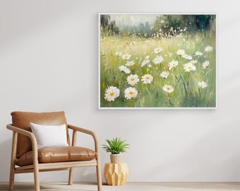 Hallway Wall Art – Wildflower Meadow Daisy Canvas Print