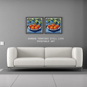 Tomato Still Life Art Print: Rustic Kitchen Wall Decor (Digital Download, 1000 DPI JPG)