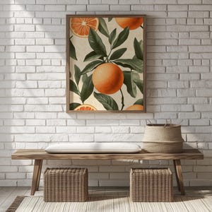 Citrus Fruits Botanical Print: Vintage Orange Illustration (Digital Download
