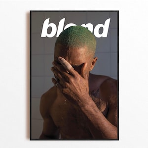 Frank Ocean Blond Poster | Frank Ocean Wandkunst | Frank Ocean Druck | Poster im Studentenwohnheim | Rap-Poster