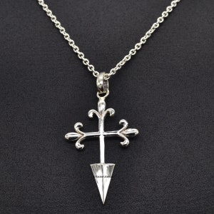 Cross Necklace, Handmade Jewelry, 925 Sterling Silver, Designer Necklace, Unique gift, Boho Necklace, Silver Chain, Wedding Gift
