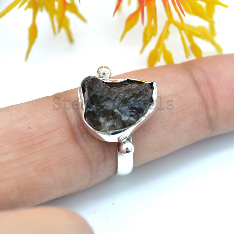 Natural Tourmaline Rough,925 Sterling Silver Solid Ring Statement Ring Unique Jewelry Ring Boho Ring,Vintage Ring Anniversary,Wedding Ring