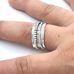 Spinner Ring, handgemachter Ring, Geschenk für sie, Meditation Ring, Sorgen Ring, Fidget Ring, Ring für sie, Ring für Frauen