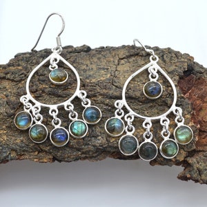 Labradorite Earring, 925 Sterling Silver , Gemstone, Jewelry, Wedding Earrings, Teardrop Earrings, Women Dangle Earring , Dainty Earrings