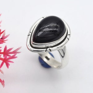 Black Onyx Ring, gemstone Ring, Handmade Jewelry, Bohemian Ring, Designer Ring, Women Ring, 925 Sterling Silver