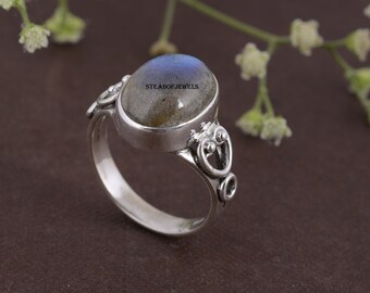 925 Sterling Silver Ring, Handmade Designer Ring, Women Ring, Statement Ring, Oval Ring, Bezel Ring, Gift For Her