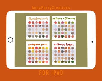 4 paletas de cores Procreate para outono/inverno