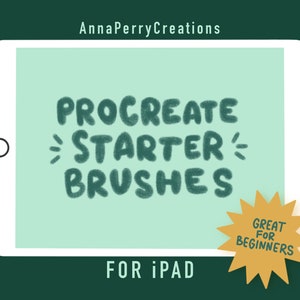 Procreate Starter Brushes // SET OF 8 // Beginner Artist Material Toolkit