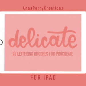 Delicate Procreate Lettering Brushes // SET OF 20