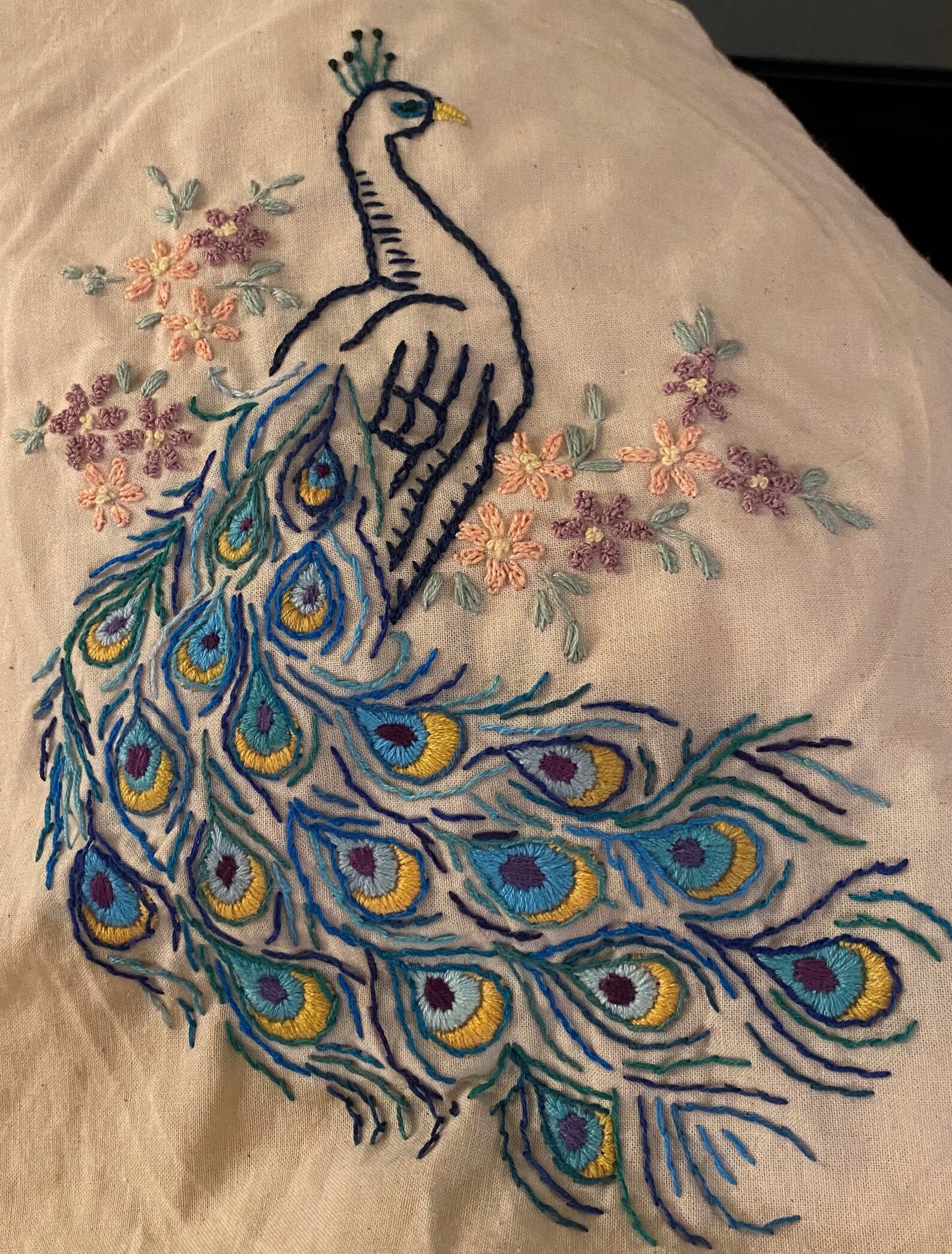 Vintage Style Retro Iron on Embroidery Transfer Peacock 2 Etsy UK