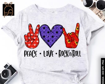 Download Peace Love Rock Etsy