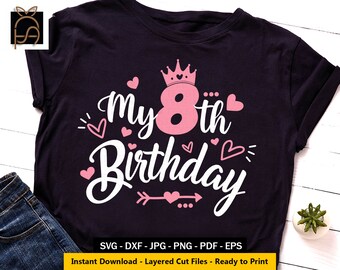 Download 8th Birthday Svg Etsy