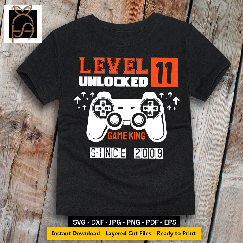 Download Level 11 Unlocked svg 11th Birthday Gamer Boy 11 years Old ...