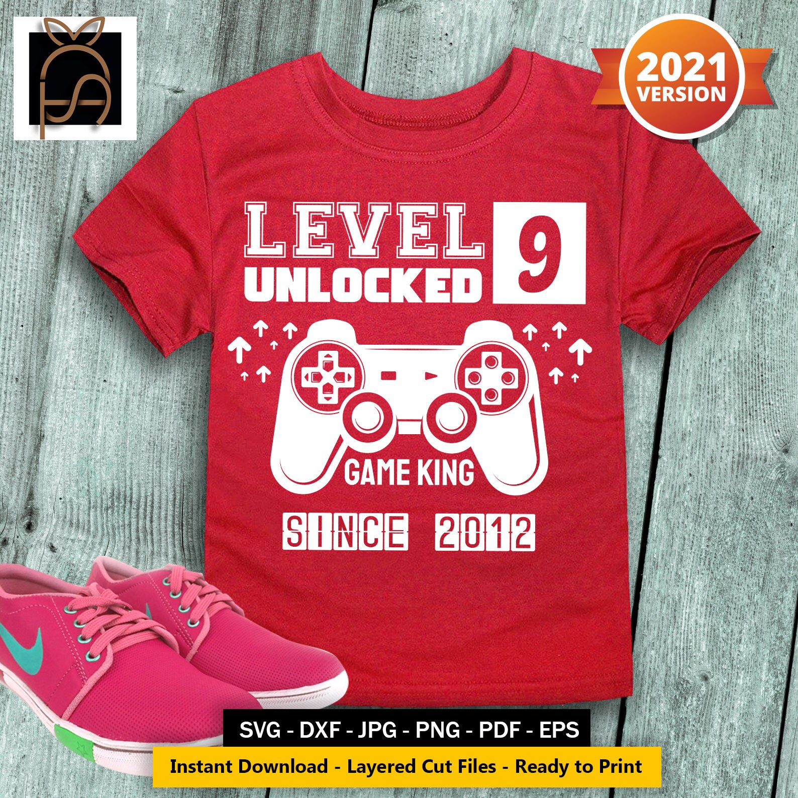 Download Level 9 Unlocked svg 9th Birthday Gamer Boy 9 years Old | Etsy