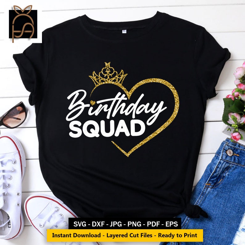 Download Birthday Squad SVG Birthday Girl svg Crown Queen Birthday | Etsy