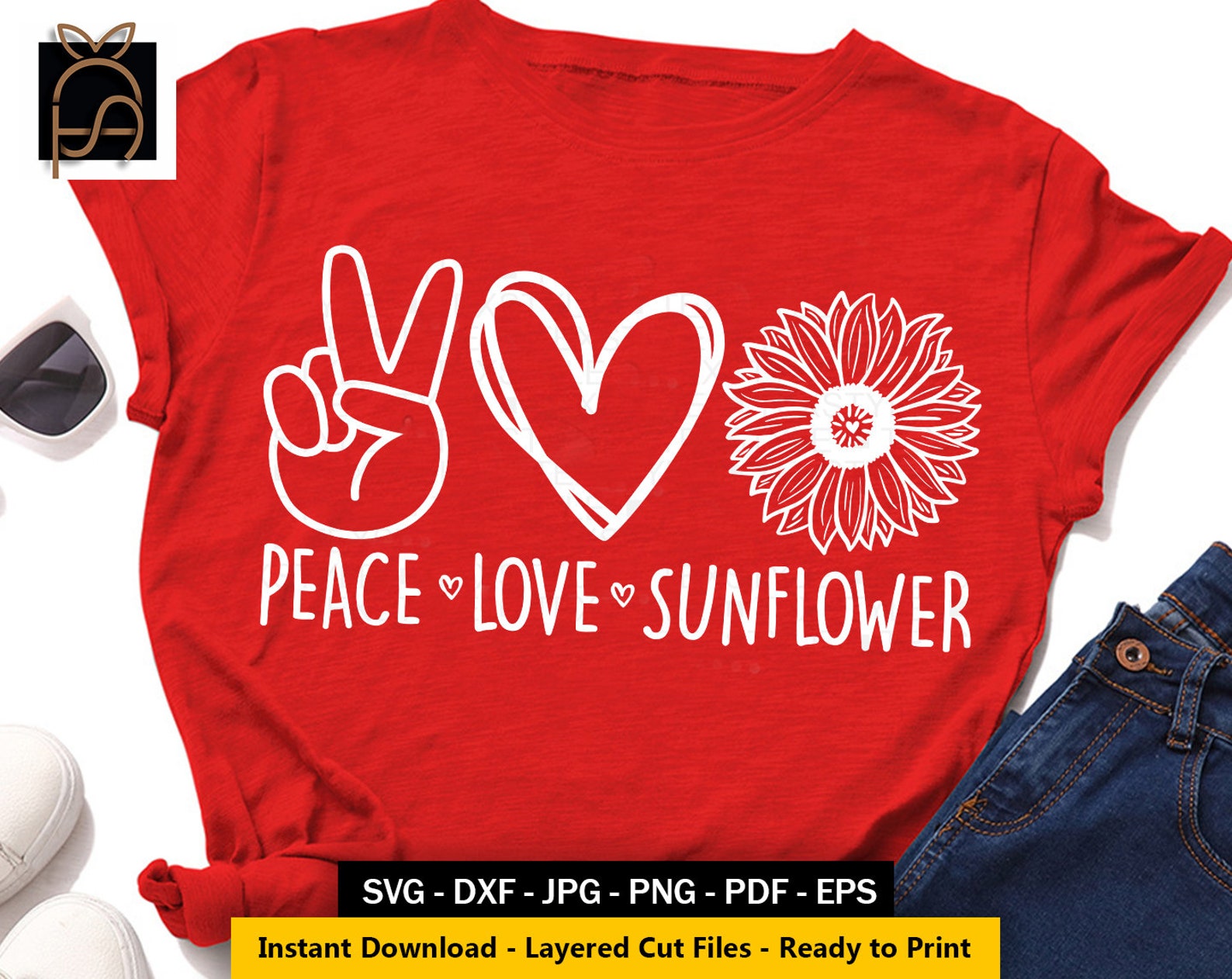Free Free 77 Peace Love Sunflower Svg SVG PNG EPS DXF File