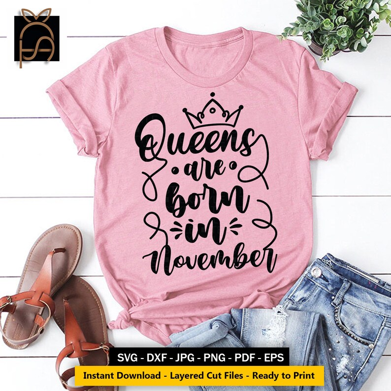 Download November girl svg Queens are born svg November birthday svg | Etsy