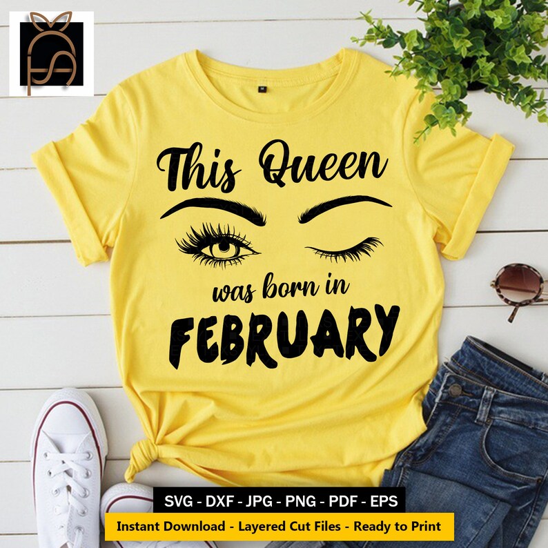 Download February girl svg Queens are born svg February birthday ...