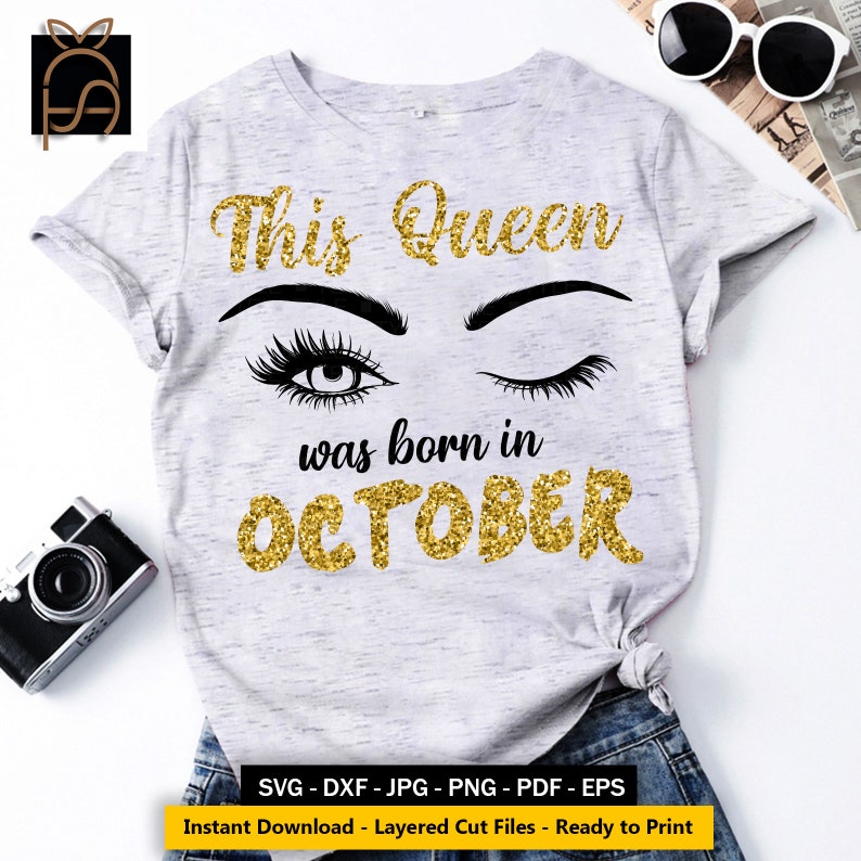 Download October girl svg Queens are born svg October birthday svg | Etsy