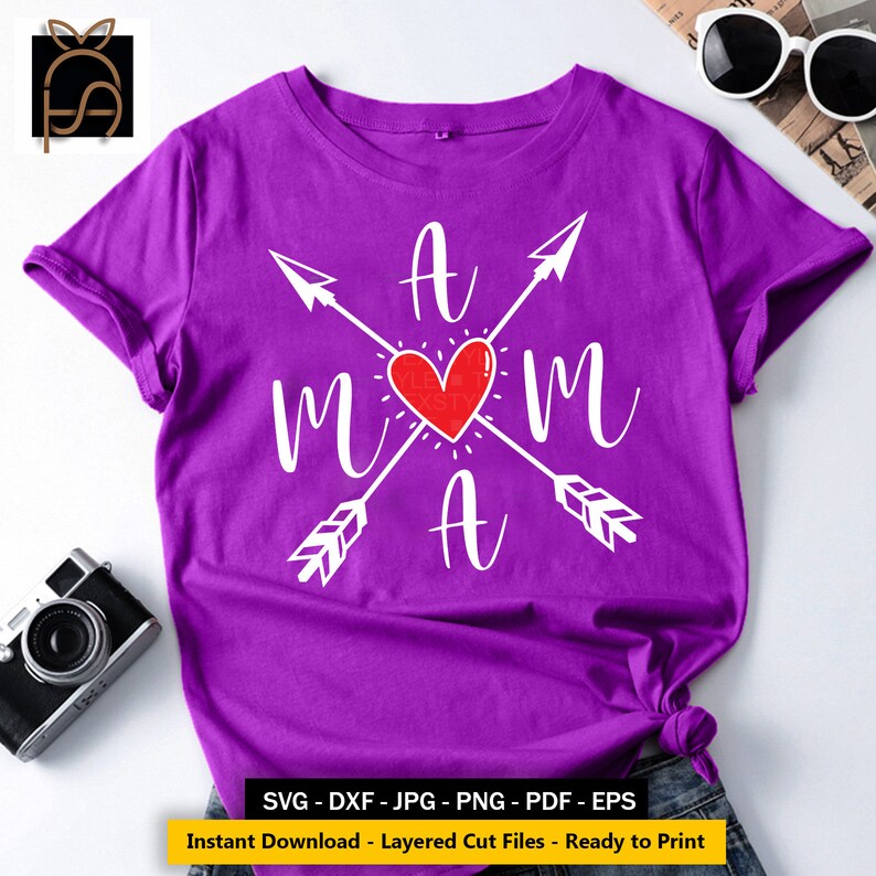 Download Mama with Arrows Svg Mom Love Svg Mom Life Mothers Day Svg | Etsy
