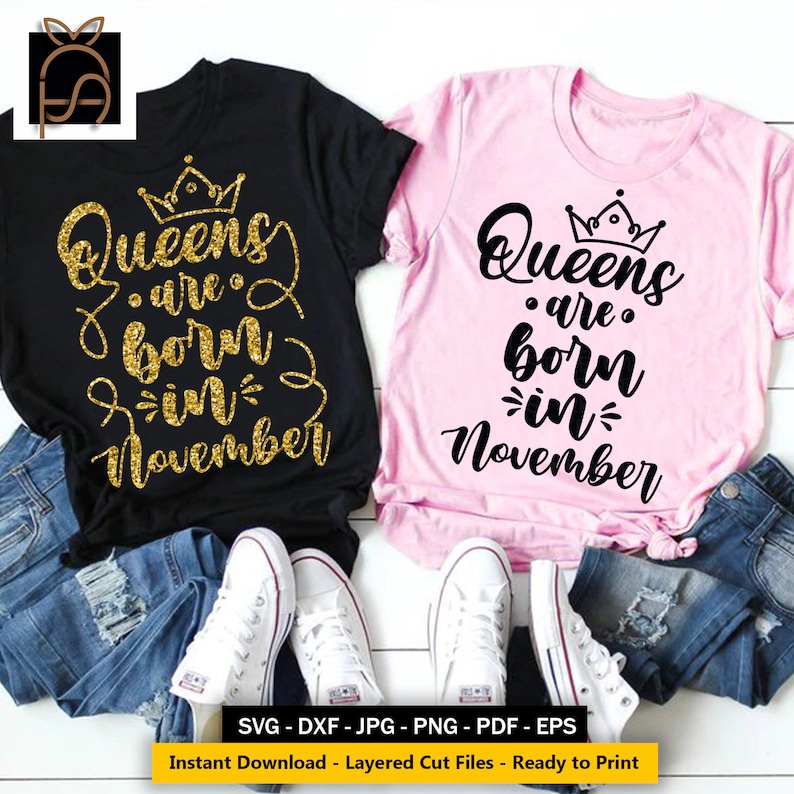 Download November girl svg Queens are born svg November birthday svg | Etsy