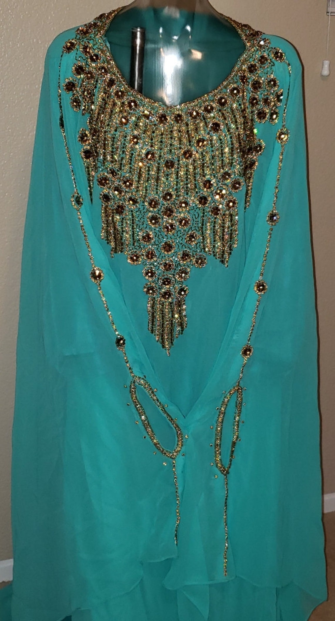 Golden emroidery kaftan