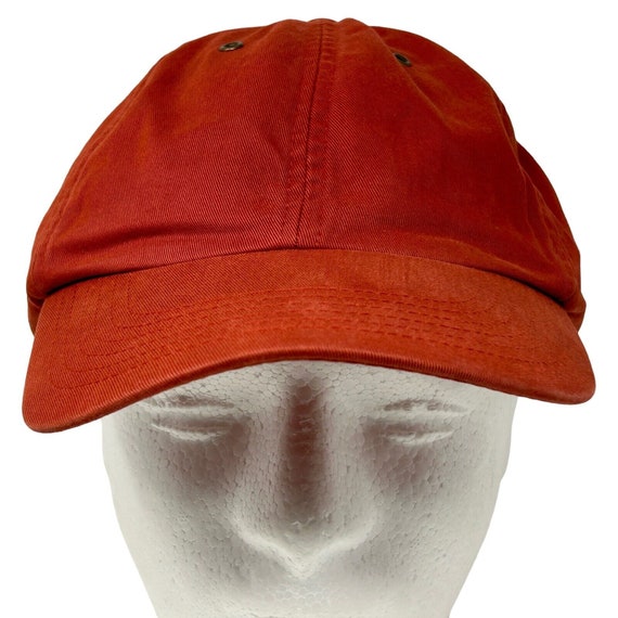 GAP Dad Hat Vintage 90s Blank Plain Solid Red Str… - image 2