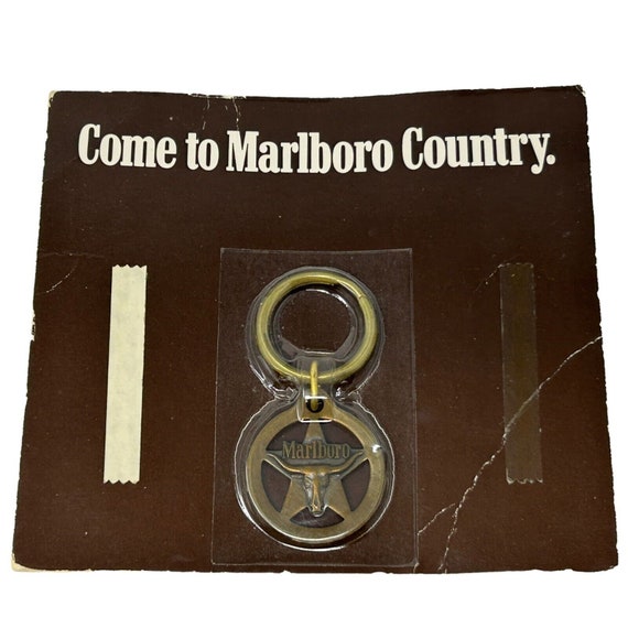 Marlboro Cigarettes Keychain Vintage 80s 1984 Bra… - image 1