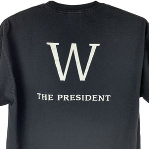 Vintage President George W Bush T Shirt Mens XXL 2XL Black Political Republican
