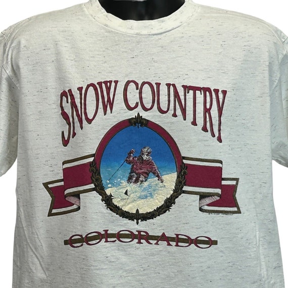Snow Country Colorado Skiing Vintage 90s T Shirt … - image 1
