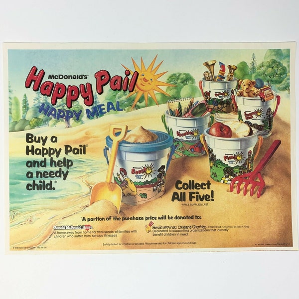 Mcdonalds Tray Liner Etsy