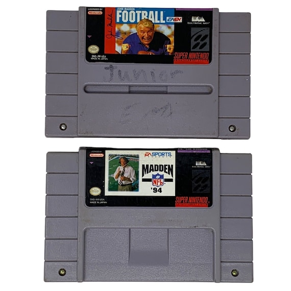 Lot of 2 SNES Super Nintendo John Madden Video Games Sports NFL