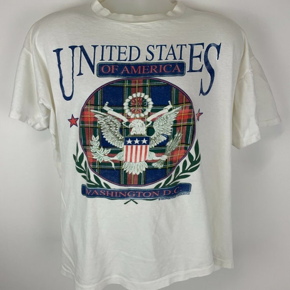 Distressed Washington DC Vintage 90s T Shirt Larg… - image 2