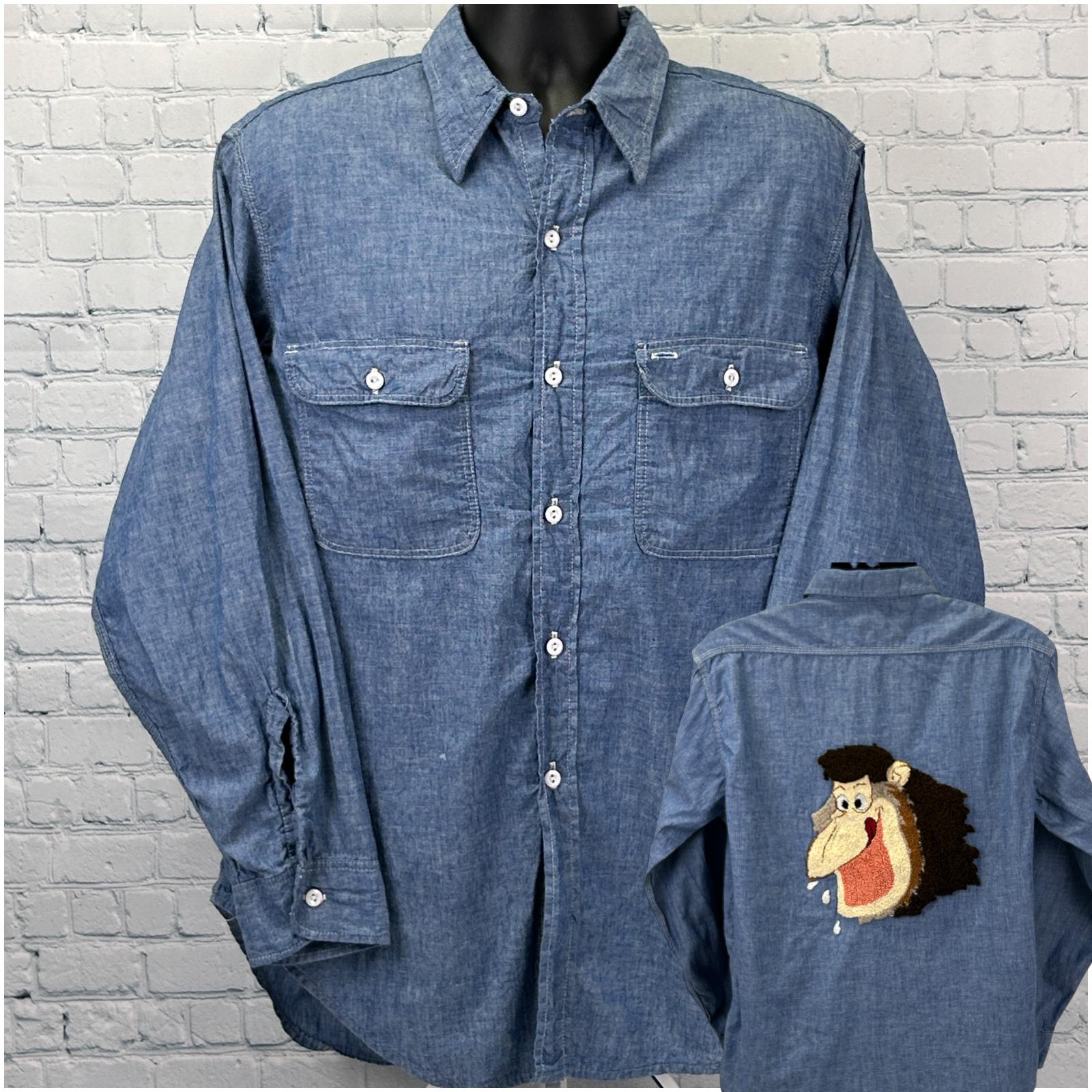 Vintage St John's Baie Homme XL Manches Courtes Rayé Chemise