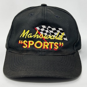 Boné de beisebol vintage Mahowald Sports Ski-Doo dos anos 90, modelo New Prague, com fecho de pressão, preto. imagem 1