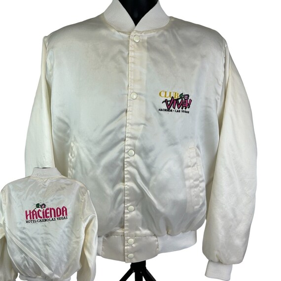 Hacienda Casino Vintage 90s Satin Jacket Large La… - image 1