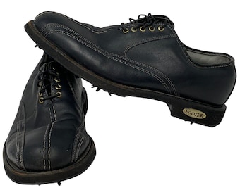 FootJoy Classics Tour Optiflex Split Toe Oxford Golf Shoes Black 51773 Mens 8.5D