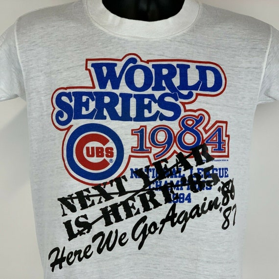 NeonVtg 1984-87 Chicago Cubs World Series Vintage 80s T Shirt MLB Baseball USA Small