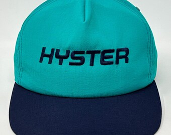 Gorra de béisbol vintage Hyster Forklift, color verde, fabricada en EE. UU.