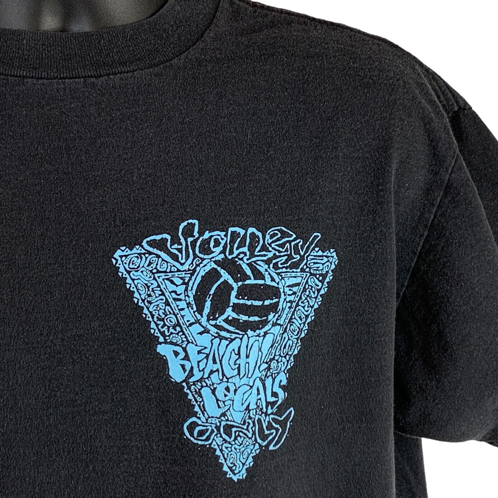 Beach Volleyball Vintage 90s T Shirt Large Surf Gear Black Single Stitch Tee Etsy