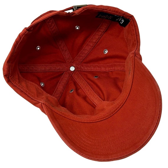 GAP Dad Hat Vintage 90s Blank Plain Solid Red Str… - image 4