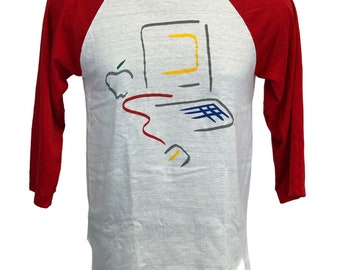 Vintage Apple Computers Raglan T Shirt Mens XS Picasso Macintosh