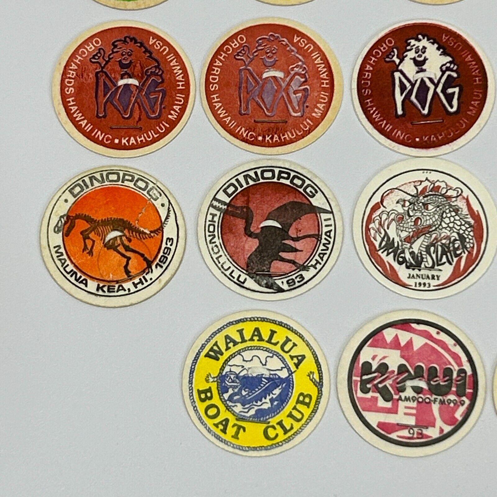 Lot of 28 Hawaii Milk Caps Pogs Vintage 90s Hawaiian