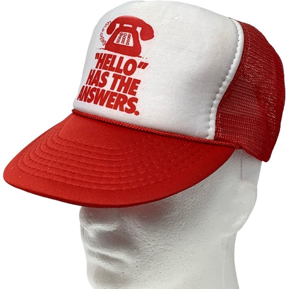 Casquette Trucker Indien – Dos Mesh, Cardinal/blanc, Vintage USA – Neuve