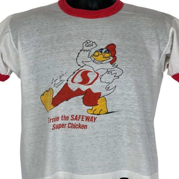 Ernie The Safeway Super Chicken Vintage 80s Ringer