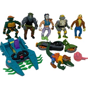 ヴィンテージ 80年代 TMNT アクションフィギュア 乗り物 ティーン